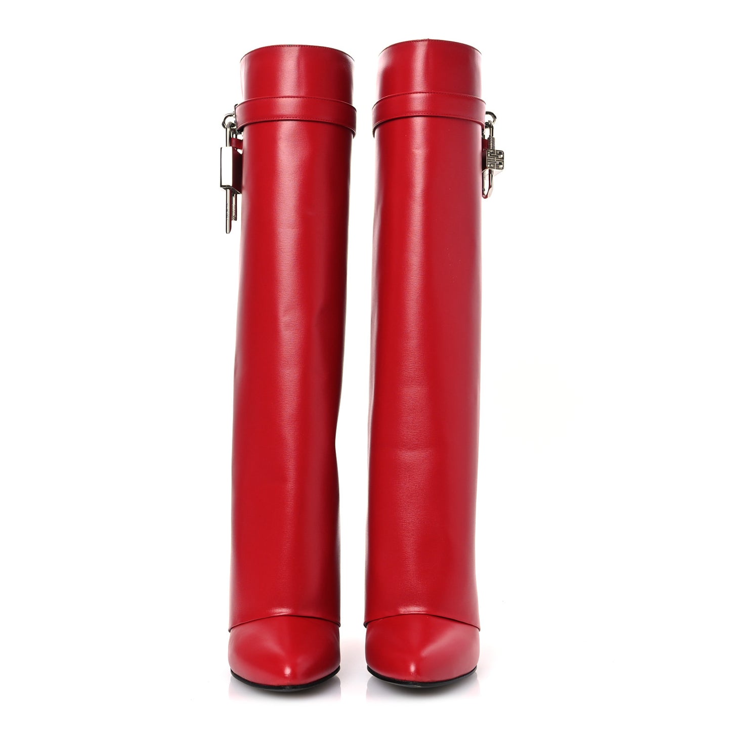 Calfskin Shark Lock Pant Boots 40 Red
