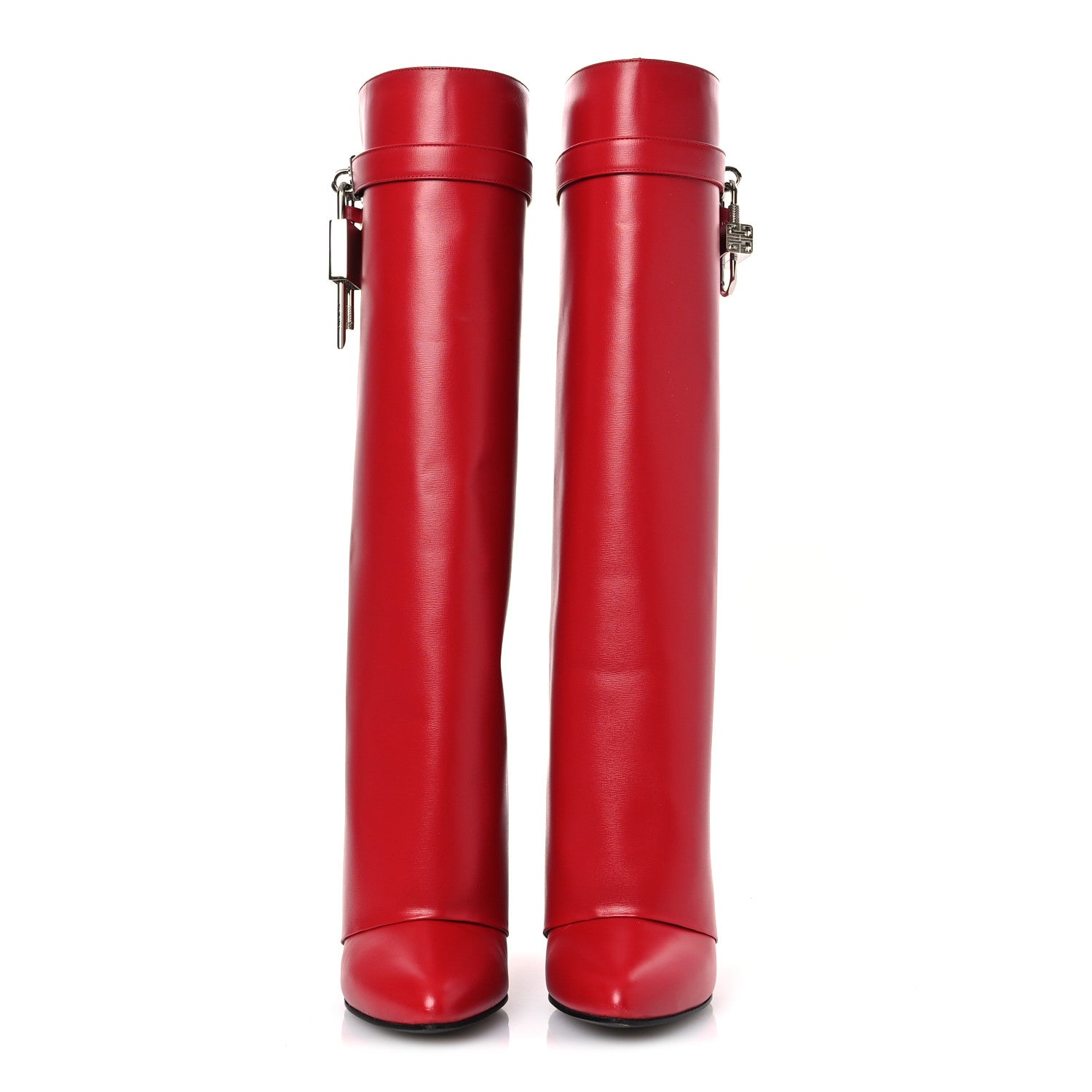 Givenchy Calfskin Shark Lock Pant Boots 40 Red 3 of 13