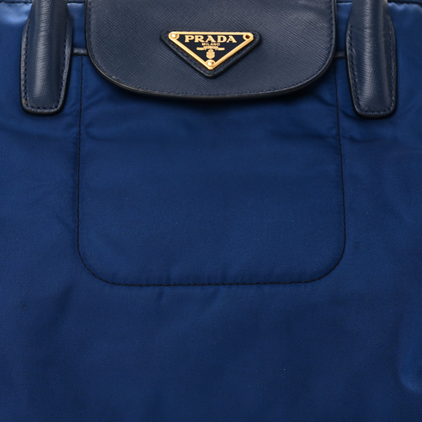 Tessuto Nylon Saffiano Tote Bluette