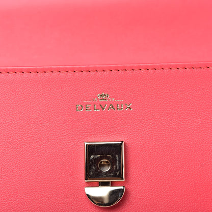 Delvaux Calfskin MM Tempete Satchel Rose Candy 8 of 9