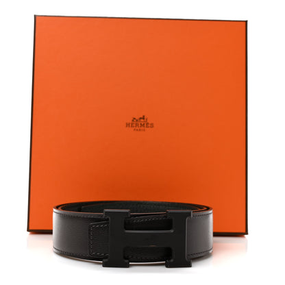 Hermes Box Togo So Black 32mm H Belt 80 32 Black Vert Fonce 5 of 5
