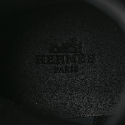 Hermes Glossed Calfskin Funk Ankle Boots 41 Black 9 of 13