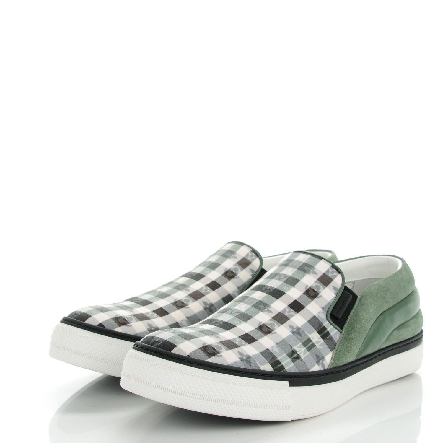 Louis Vuitton Mens Canvas Suede Lambskin Twister Slip On 7 Vert D'Eau 3 of 8