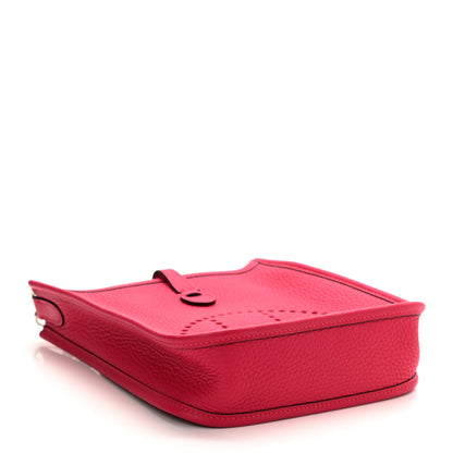 Hermes Taurillon Clemence Flipperball Sangle Evelyne TPM Framboise 5 of 11