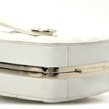 Chanel Lambskin Minaudiere Vanity With Handle White 9 of 16