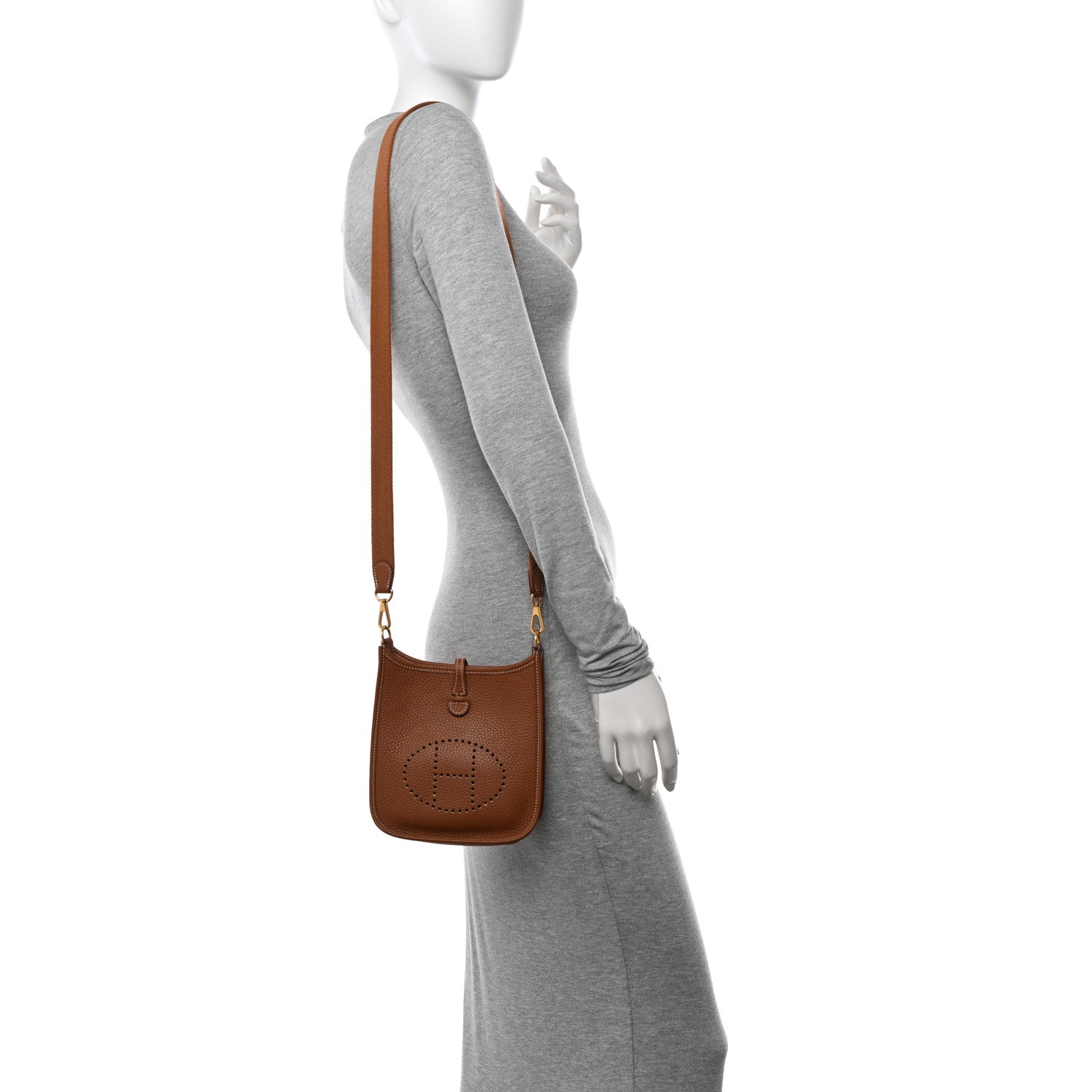 Hermes Taurillon Clemence Evelyne TPM Gold 2 of 11