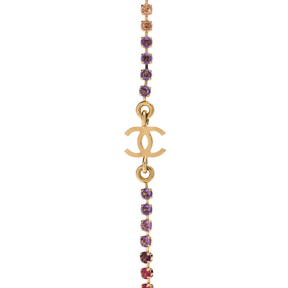 Chanel Crystal CC Harness Gold Pink Orange Purple Yellow 4 of 5