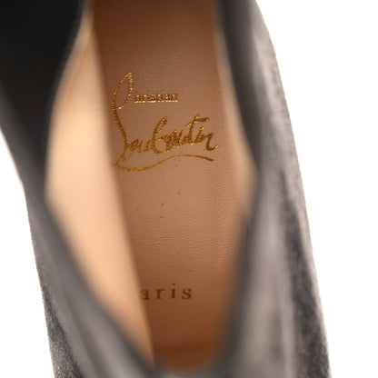Christian Louboutin Suede Calfskin Gaetanina 100 Booties 41 Black 7 of 10