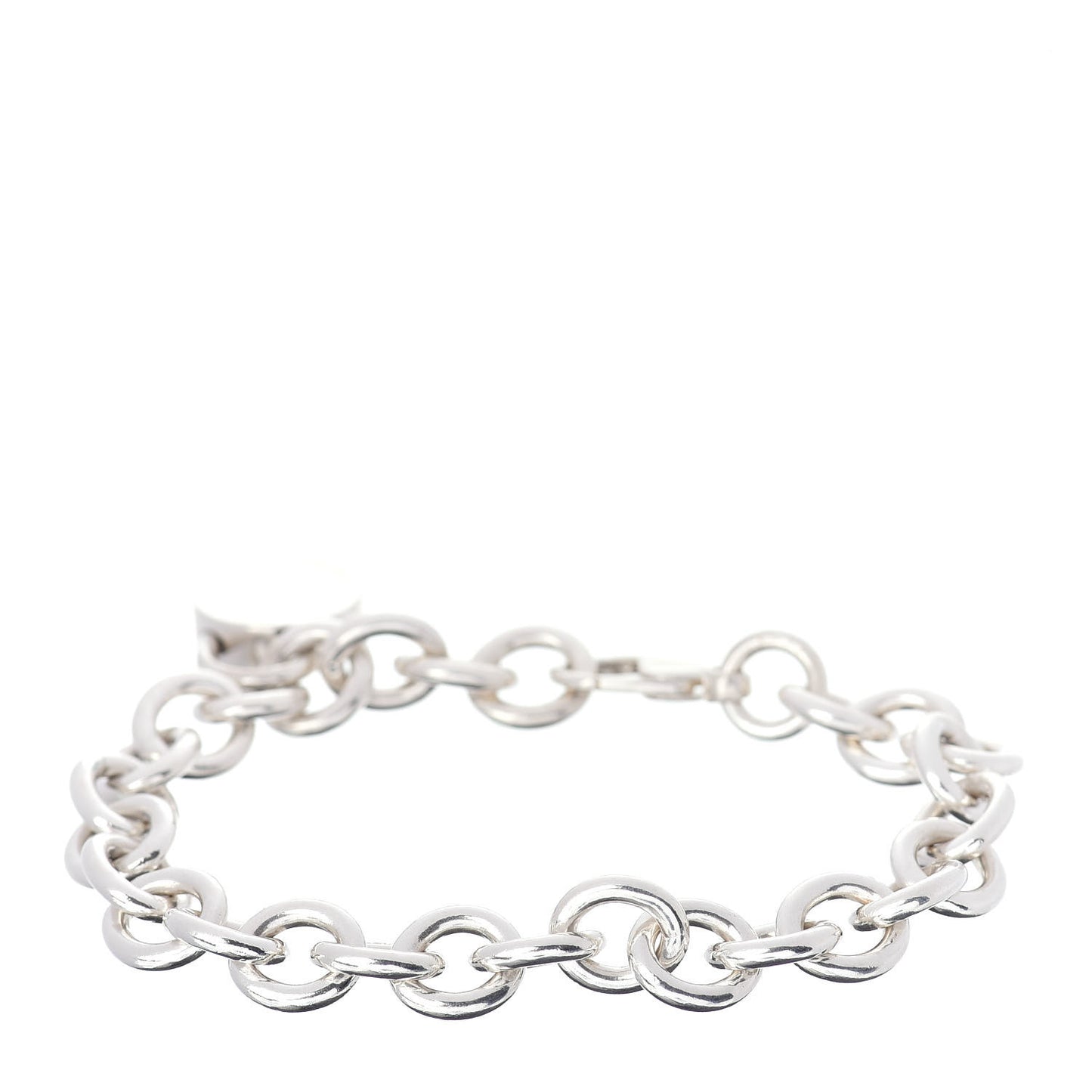 Sterling Silver 1837 Round Padlock Charm Bracelet