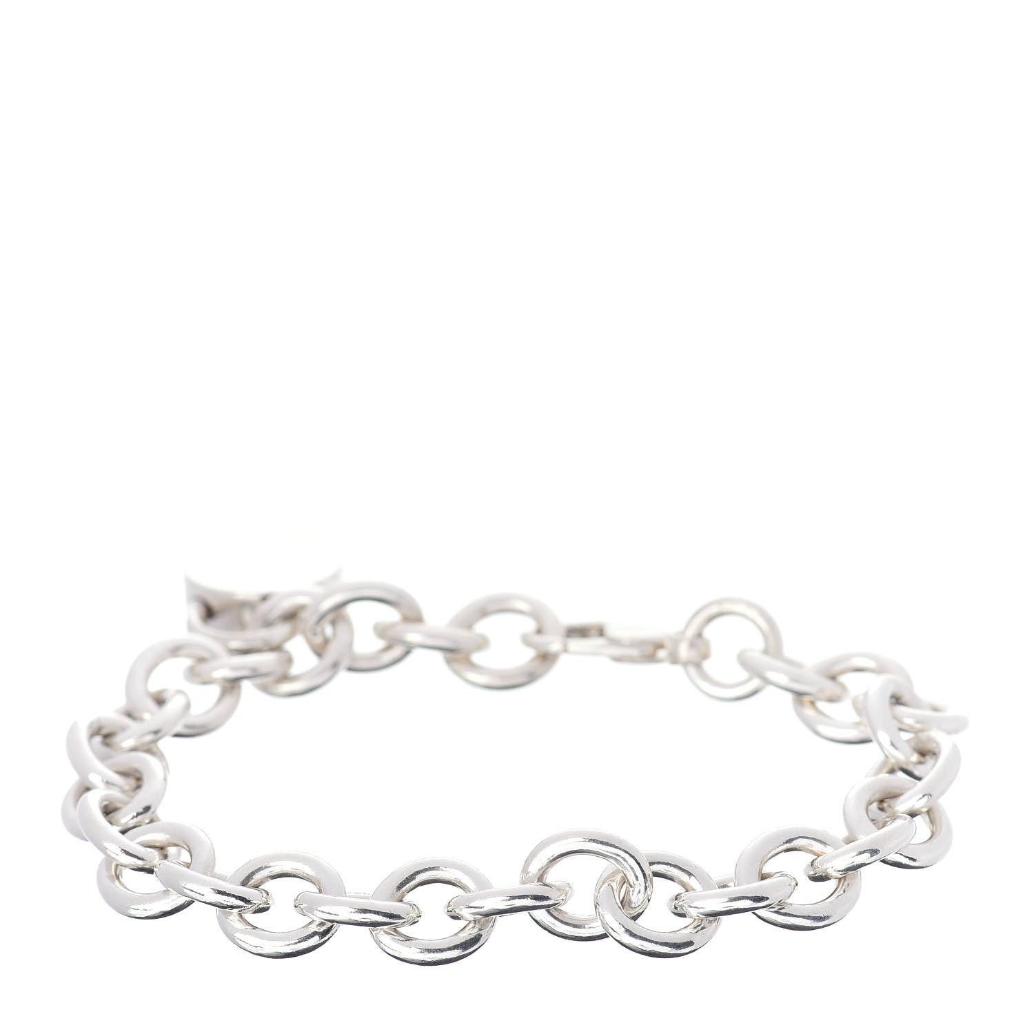Tiffany Sterling Silver 1837 Round Padlock Charm Bracelet 3 of 4