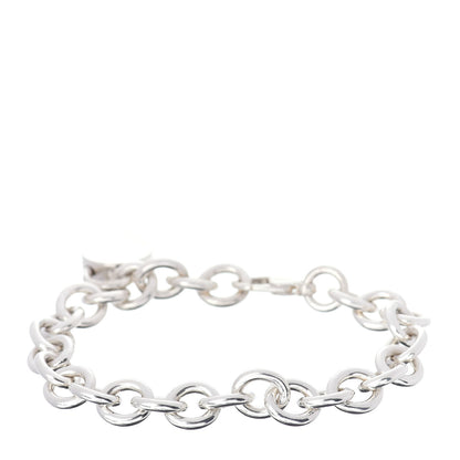 Tiffany Sterling Silver 1837 Round Padlock Charm Bracelet 3 of 4