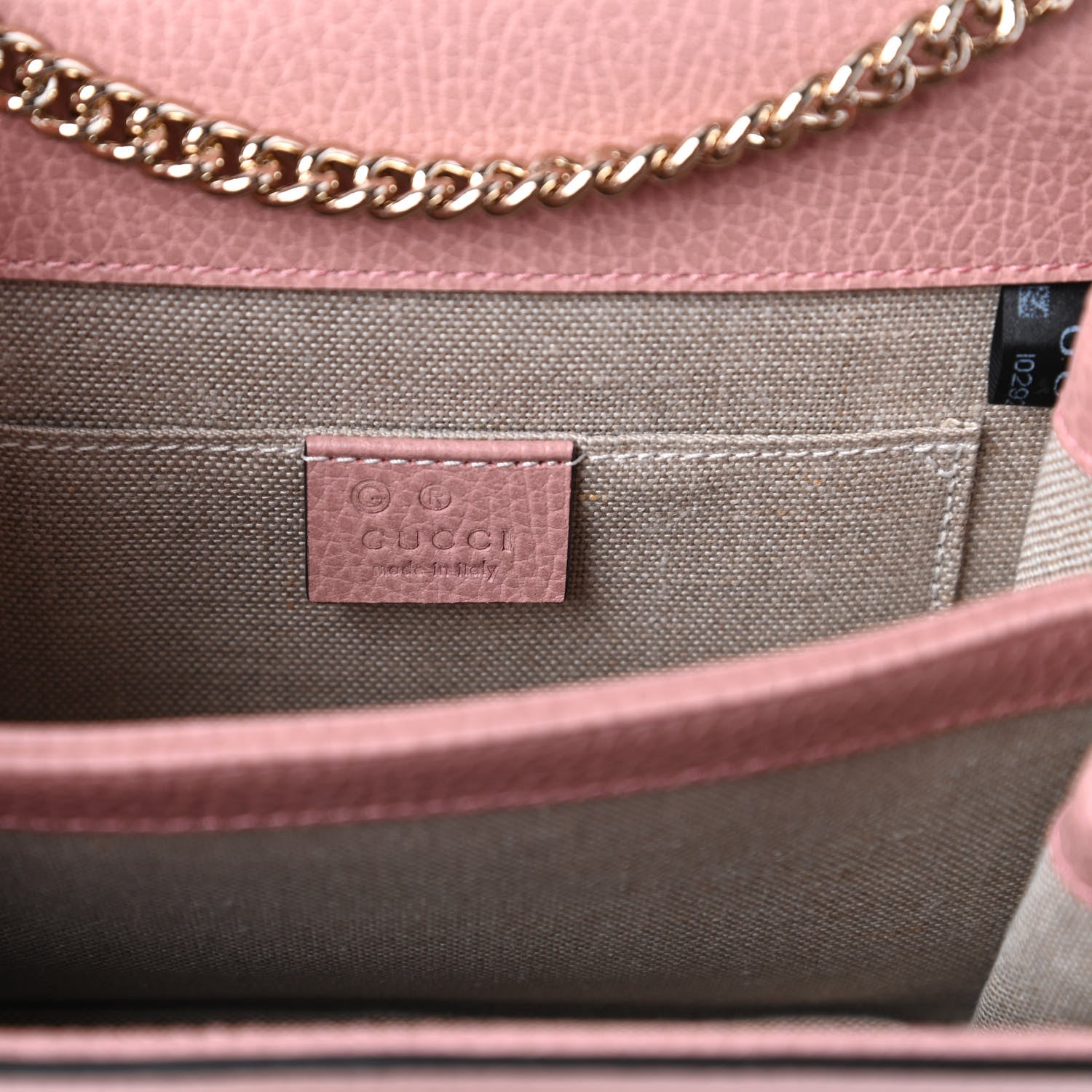 Gucci Dollar Calfskin Small Interlocking G Shoulder Bag Soft Pink 8 of 10