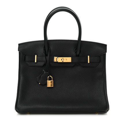 Hermes Taurillon Clemence Birkin 30 Black 1 of 12