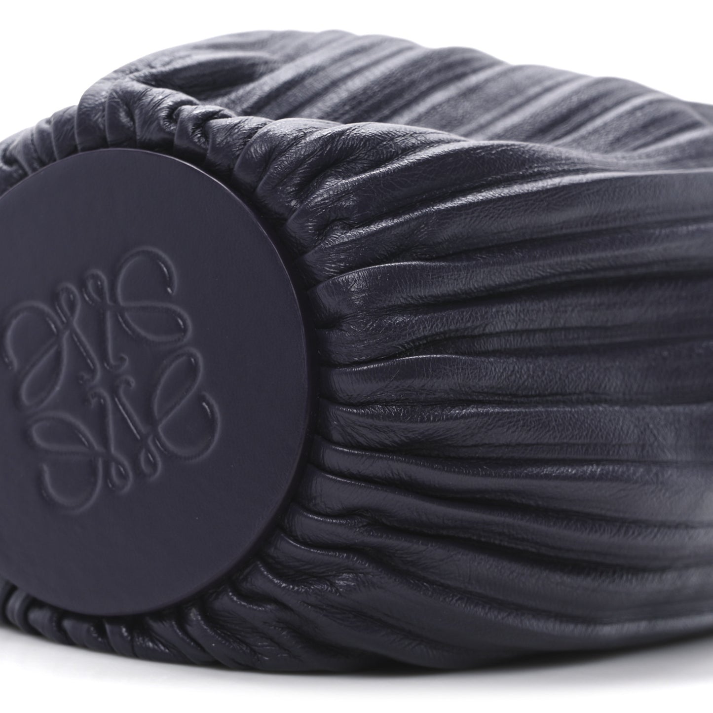 Lambskin Pleated Bracelet Pouch shoulder Bag Violet