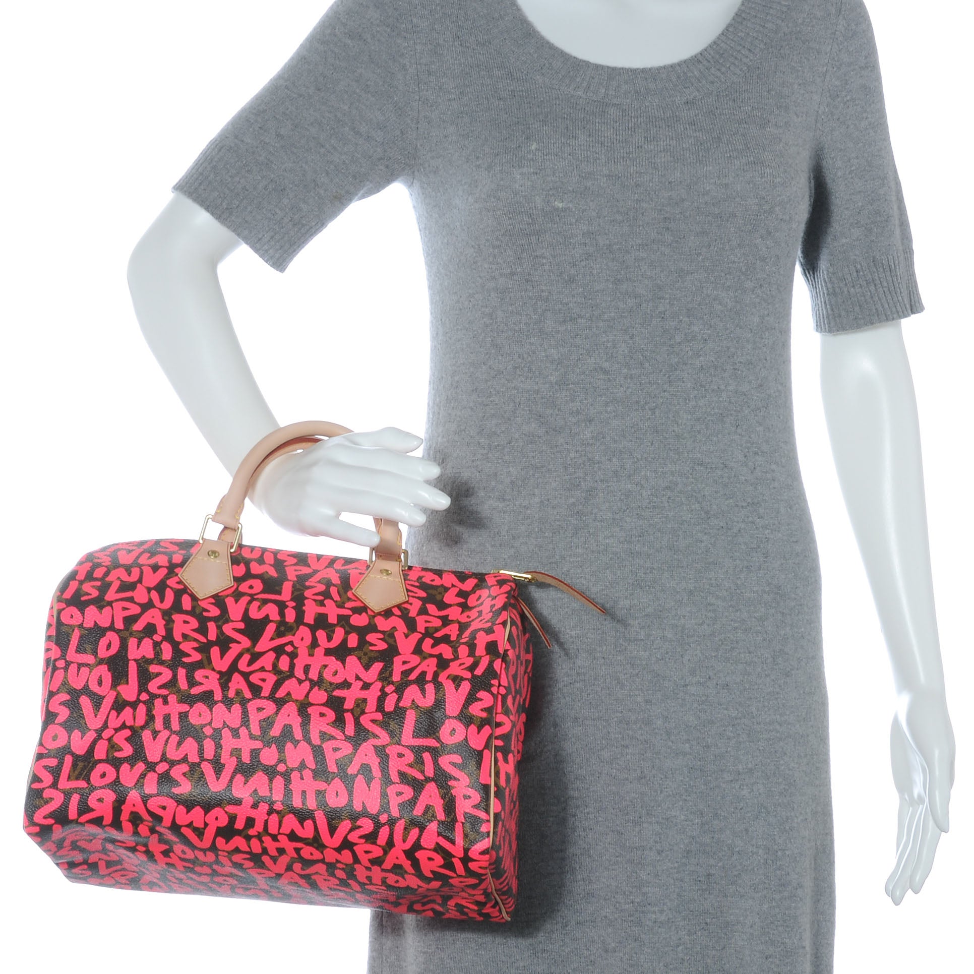 Louis Vuitton Monogram Graffiti Speedy 30 Fuchsia 2 of 7