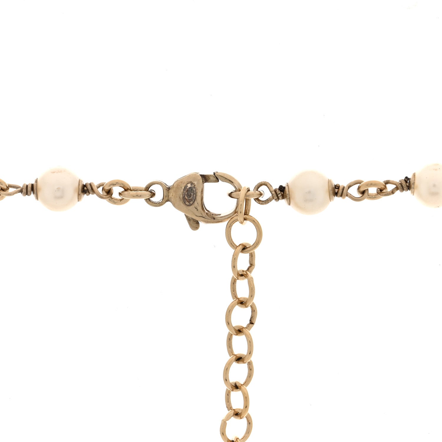 Chanel Pearl Multistrand CC Long Necklace Pearly White 4 of 9