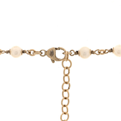 Chanel Pearl Multistrand CC Long Necklace Pearly White 4 of 9