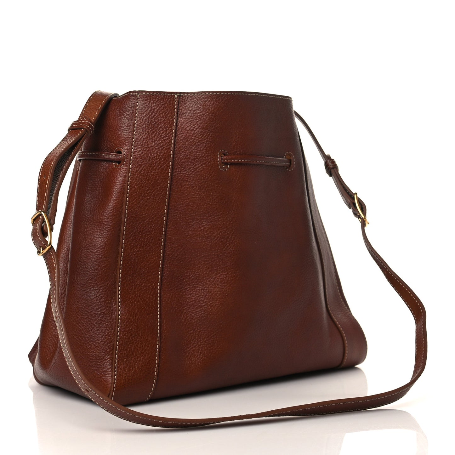 Heavy Grain Calfskin Small Millie Tote Oak