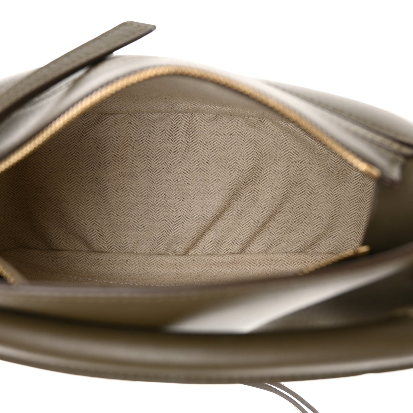 Calfskin Small Puzzle Bag Dark Khaki Green