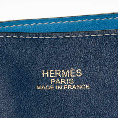 Hermes Veau Sikkim Double Sens 36 Reversible Tote Bleu Sapphire Bleu Paradis 5 of 10