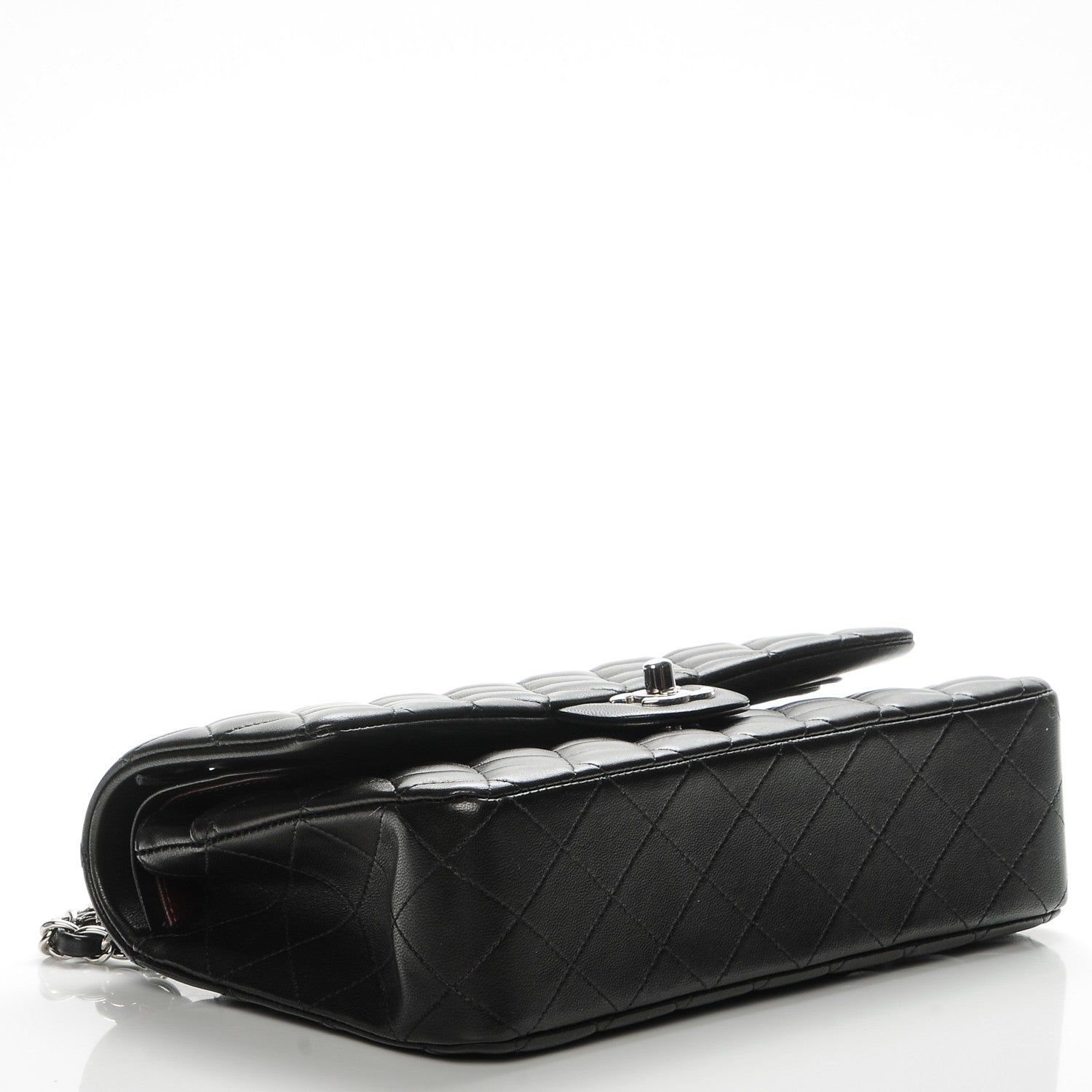 Chanel Lambskin Quilted Medium Double Flap Black 4 of 8