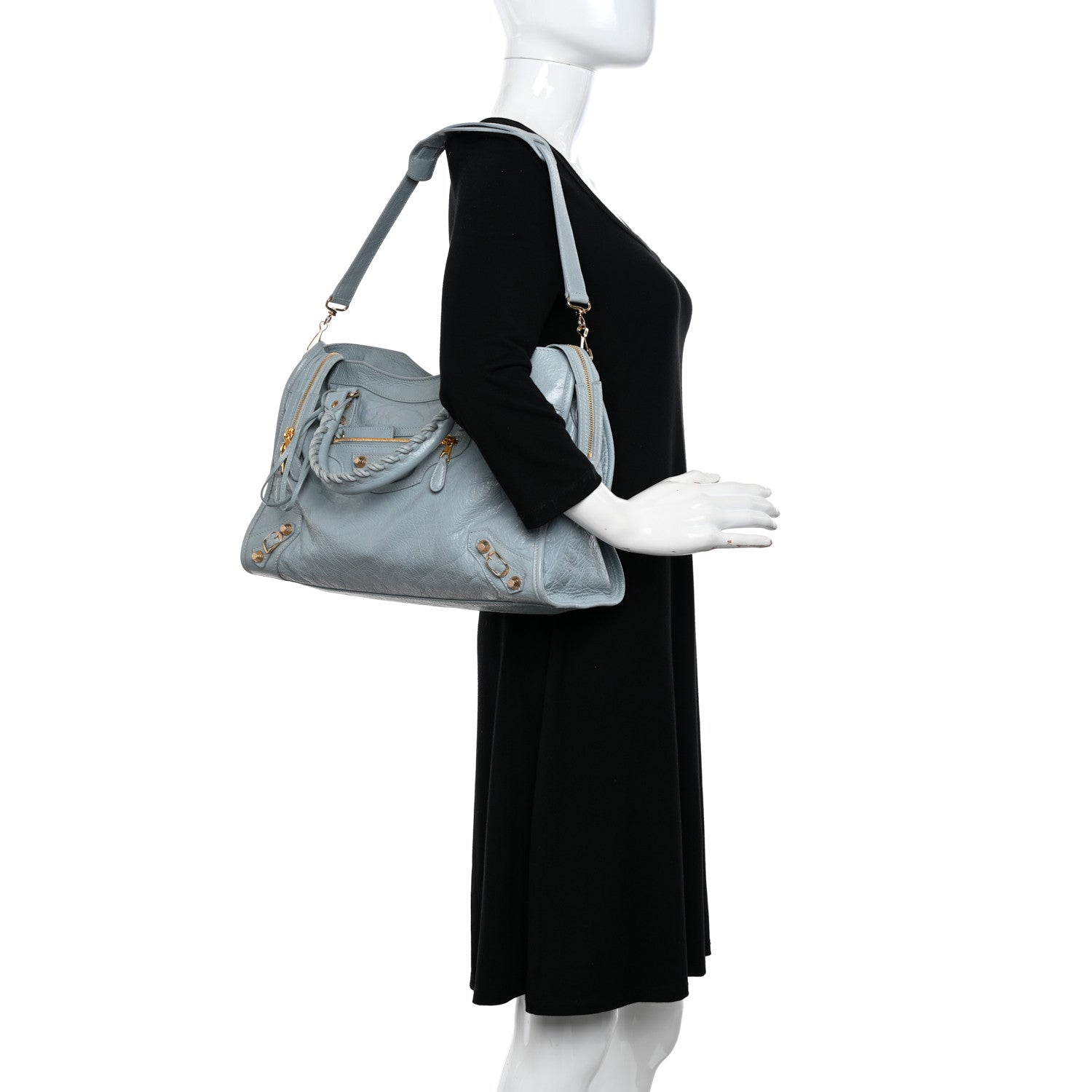 Balenciaga Agneau Giant 12 Gold Hardware City Bleu Opaline 2 of 16