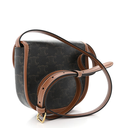 Celine Canvas Calfskin Triomphe Mini Besace Tan 3 of 10