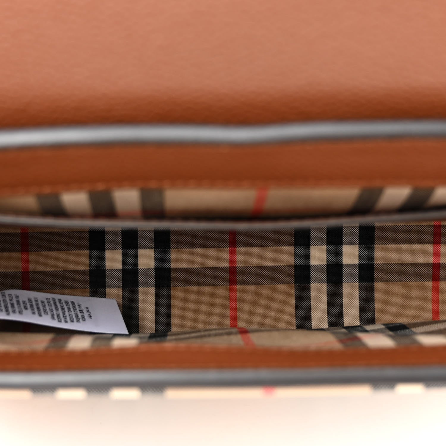 Burberry Calfskin Vintage Check Note Crossbody Bag Tan 5 of 10