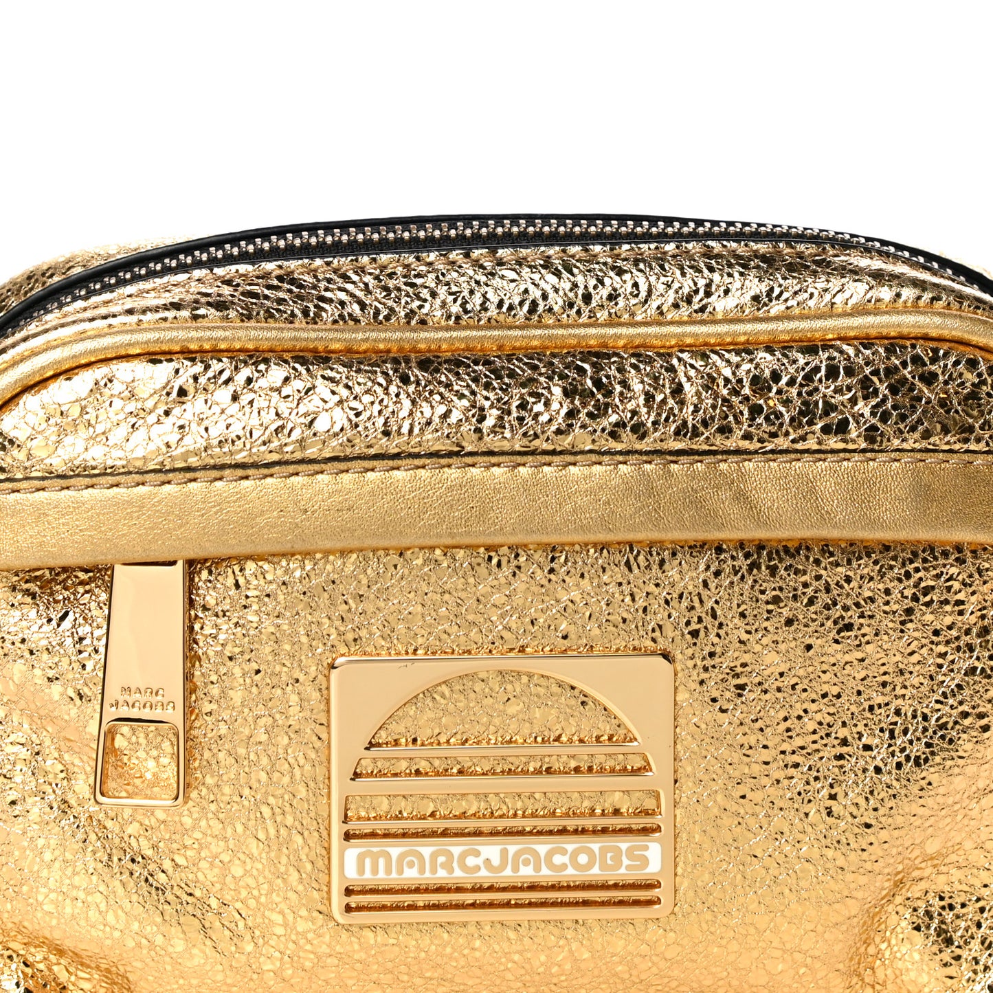 Metallic Calfskin Belt Bag Gold