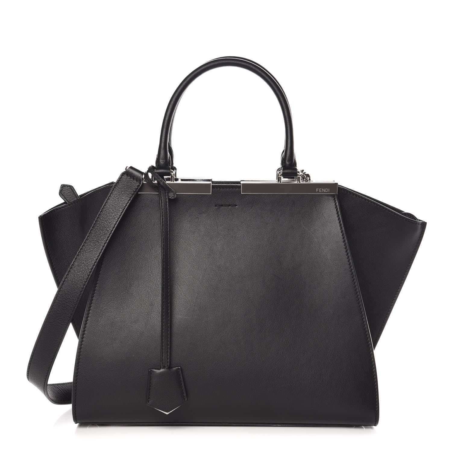 Fendi Vitello Dolce Petite 3jours Tote Black 1 of 12