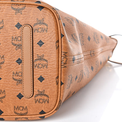 MCM Visetos Large Liz Reversible Shopper Tote Cognac 15 of 17