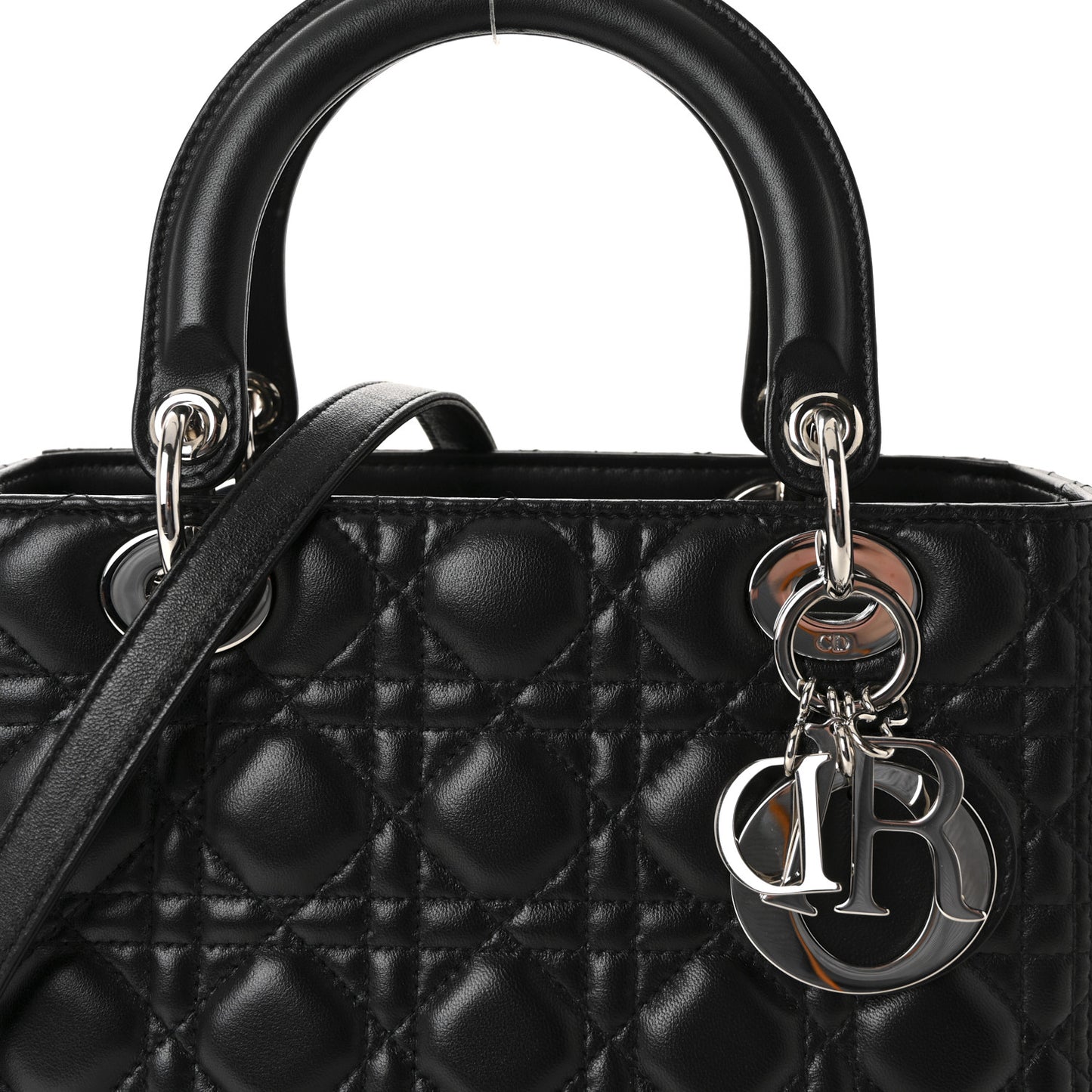 Lambskin Cannage Medium Lady Dior Black