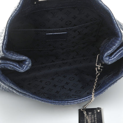 Louis Vuitton Calfskin Quilted Monogram Altair Clutch Navy 5 of 8