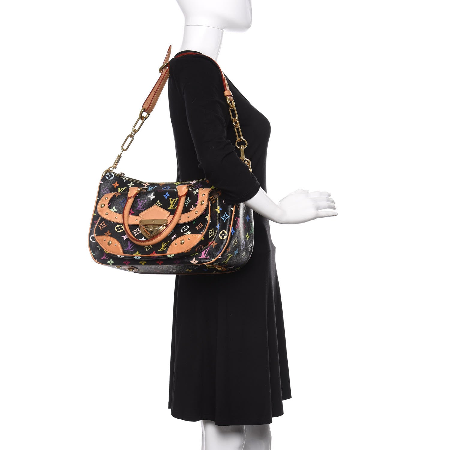 Louis Vuitton Monogram Multicolor Rita Black 3 of 12