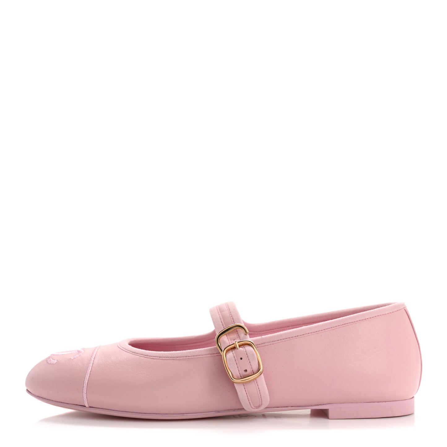Lambskin Mary Jane Flats 37 Light Pink