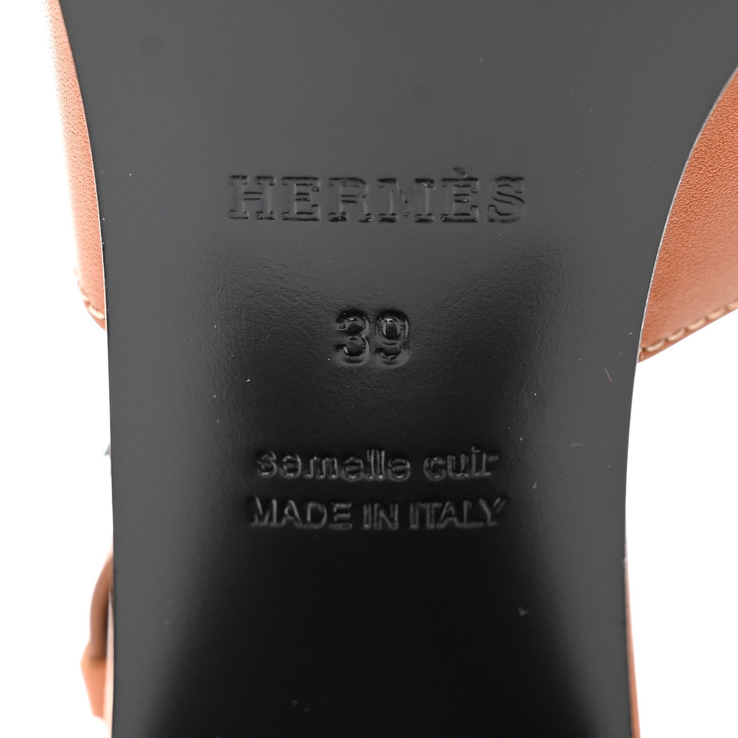 Calfskin Elbe 60 Sandals 39 Marron Glaise