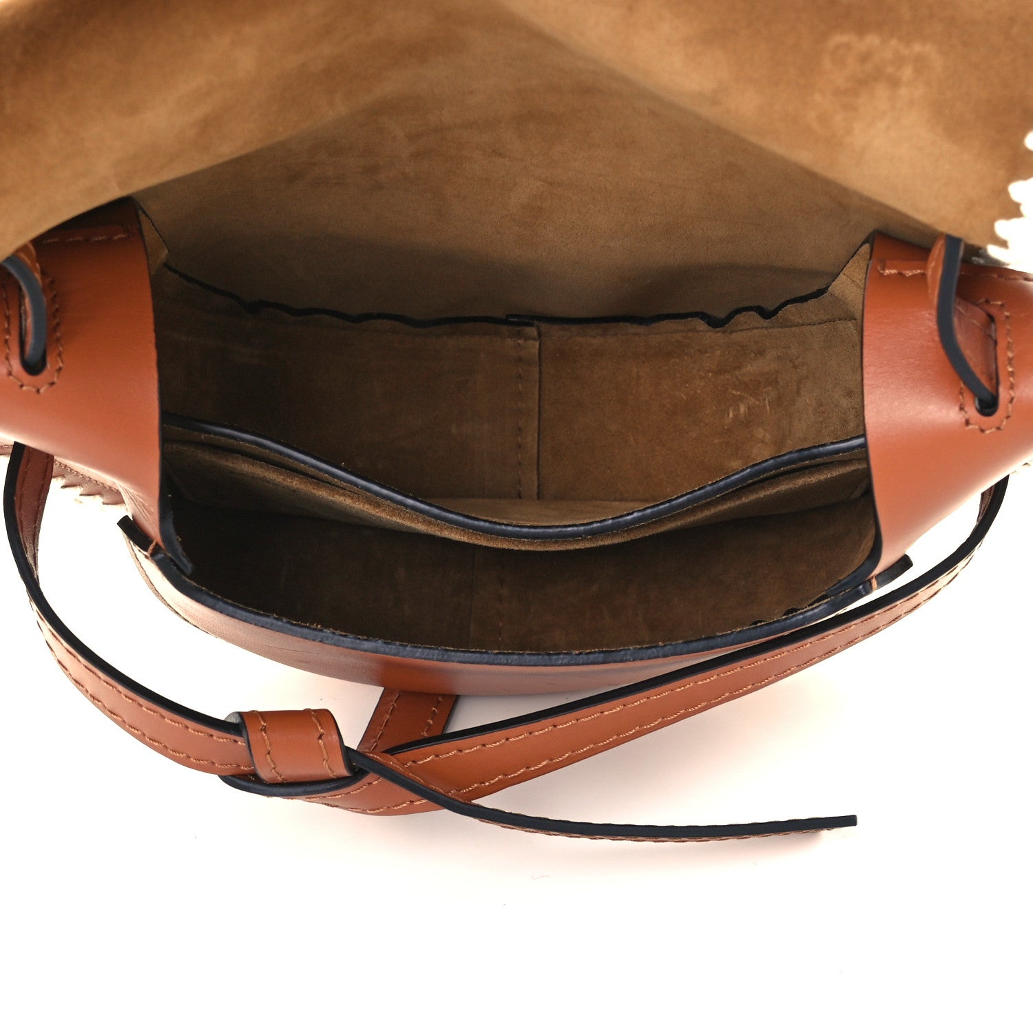 Loewe Calfskin Crochet Trim Small Gate Crossbody Bag Tan 5 of 10