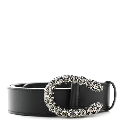 Gucci Moon Calfskin Crystal Dionysus 30mm Belt 75 30 Black Black Diamond 1 of 5