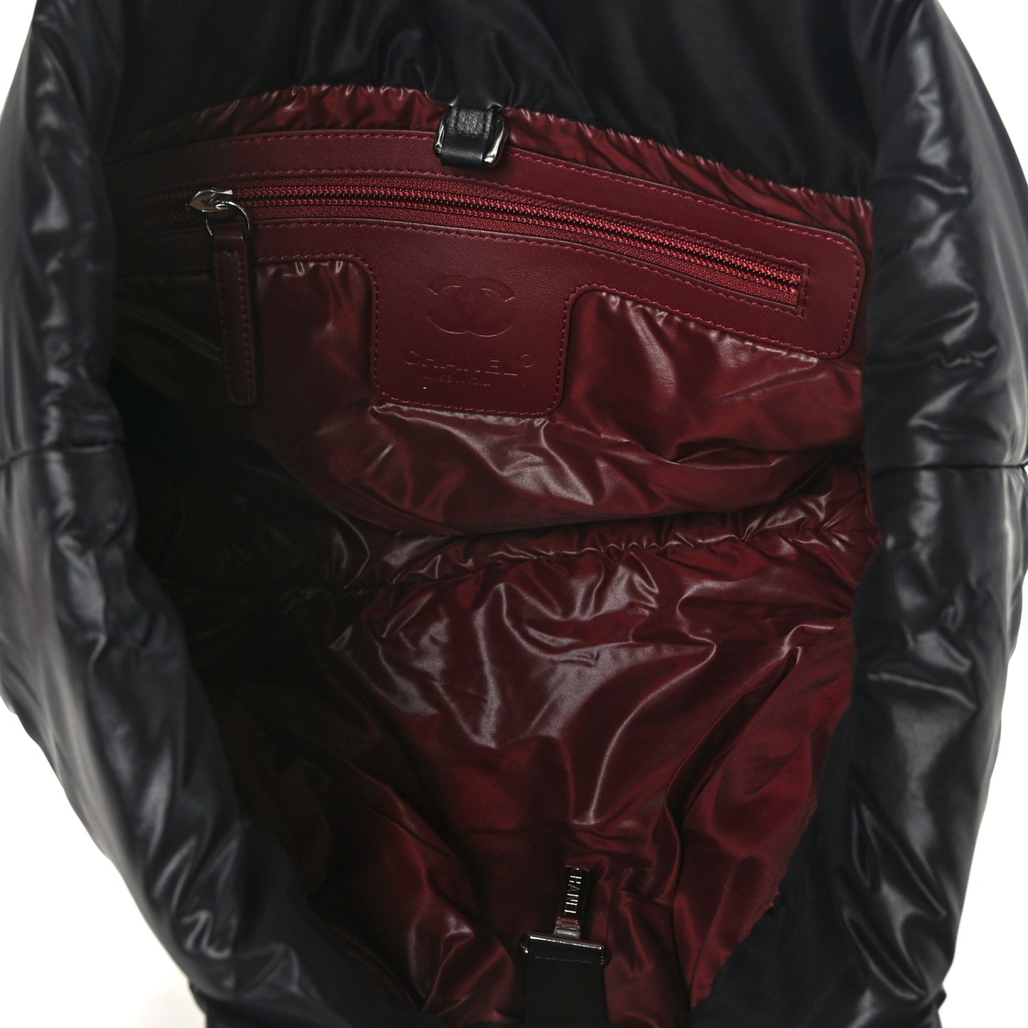 Nylon Quilted Small Coco Cocoon Tote Black