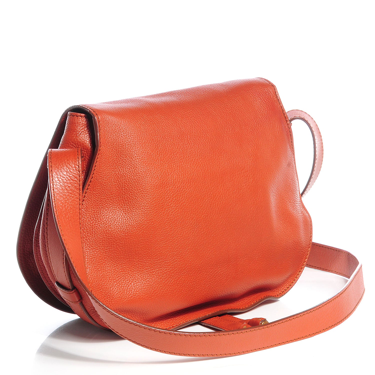 Chloe Calfskin Medium Marcie Round Crossbody Bag Indian Summer 4 of 11