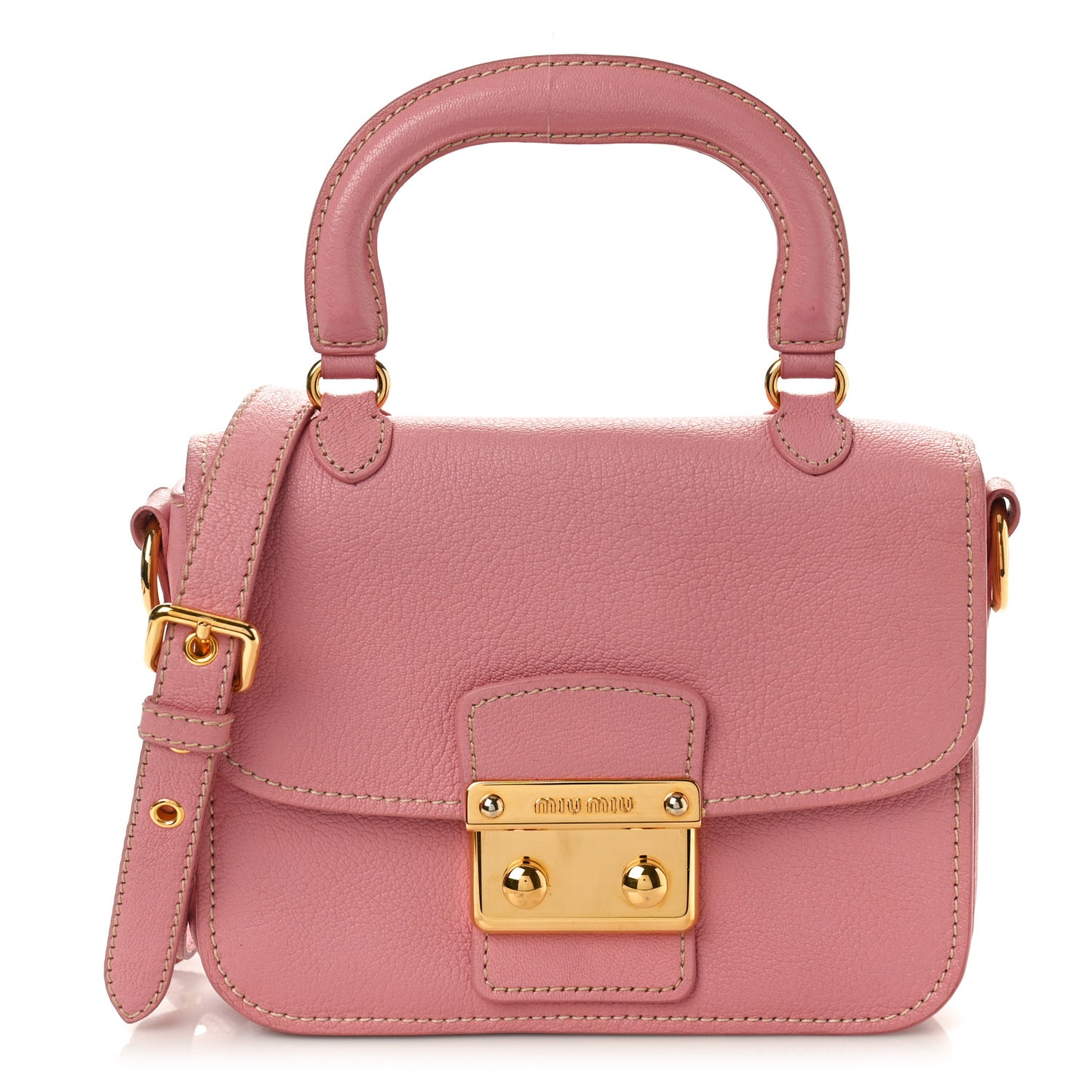 Goatskin Madras Shoulder Bag Rosa