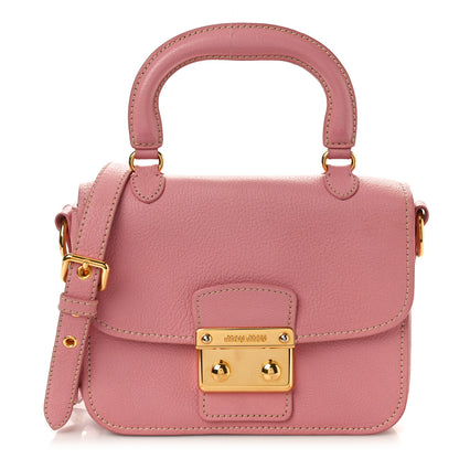 Miu Miu Goatskin Madras Shoulder Bag Rosa 1 of 11