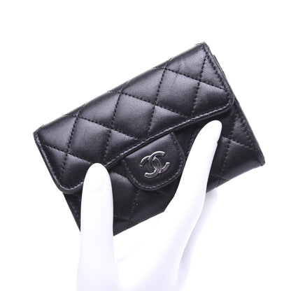 Chanel Lambskin Quilted Flap Card Holder Black 2 of 10