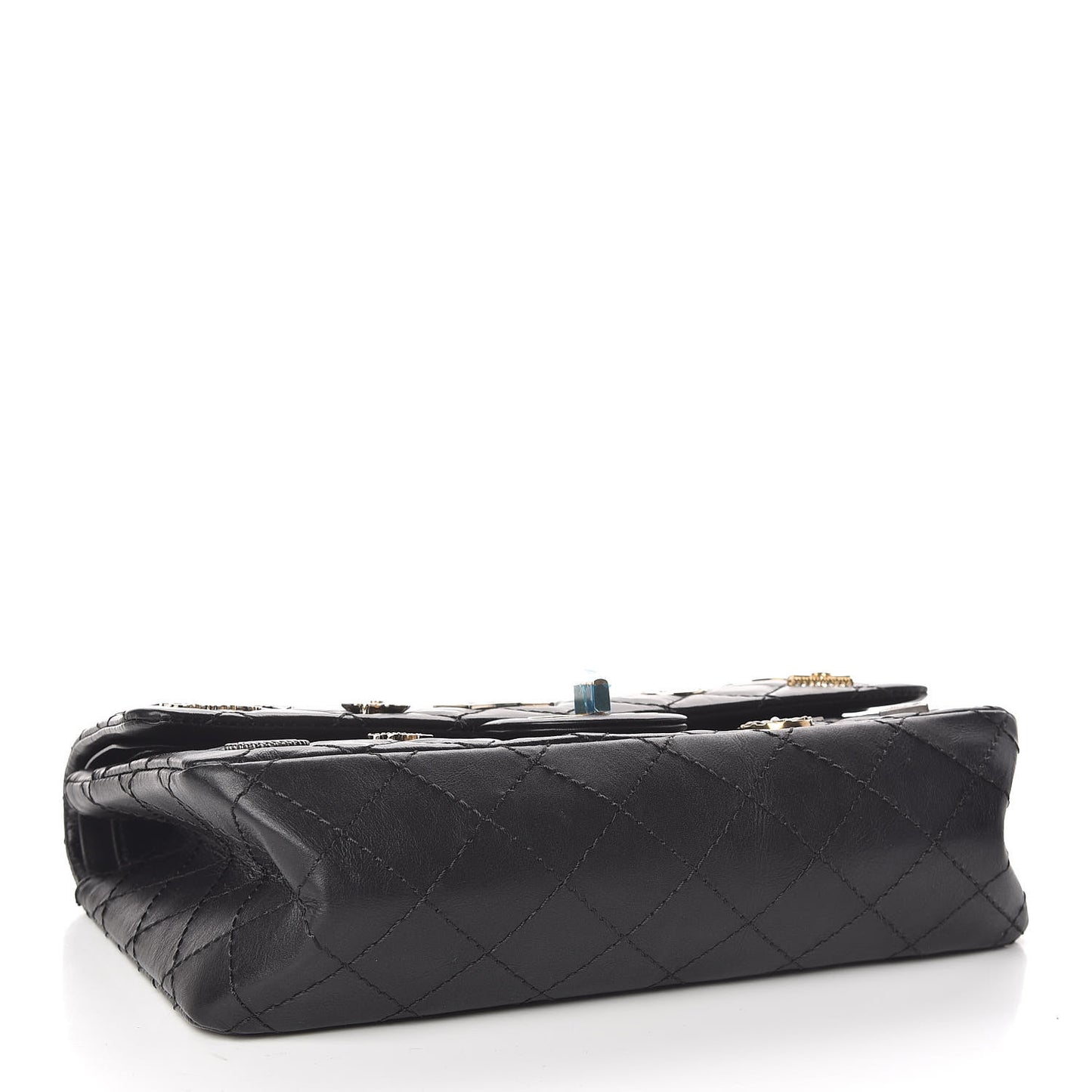 Aged Calfskin Quilted Casino 2.55 Reissue 225 Flap Black