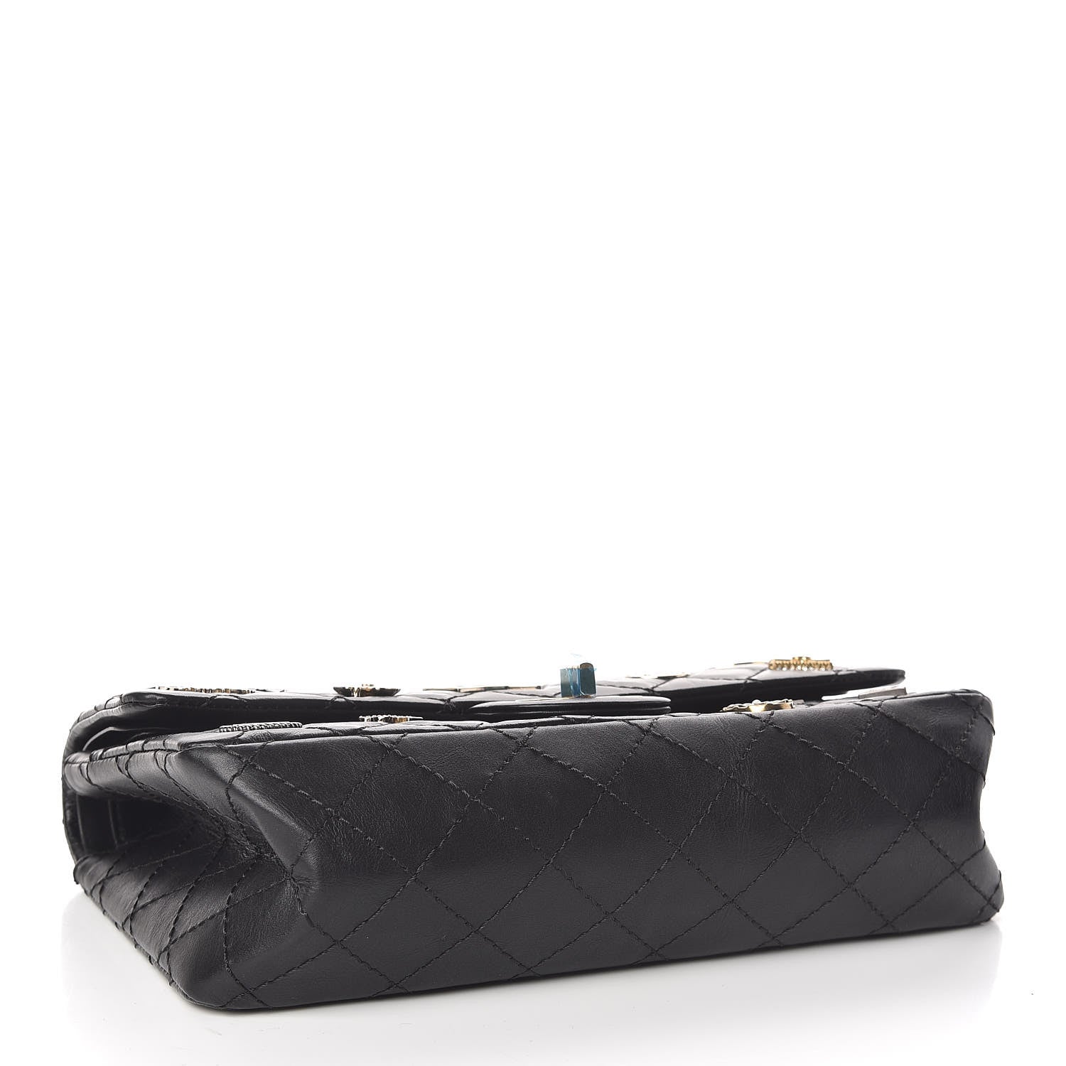 Chanel Aged Calfskin Quilted Casino 2.55 Reissue 225 Flap Black 4 of 10