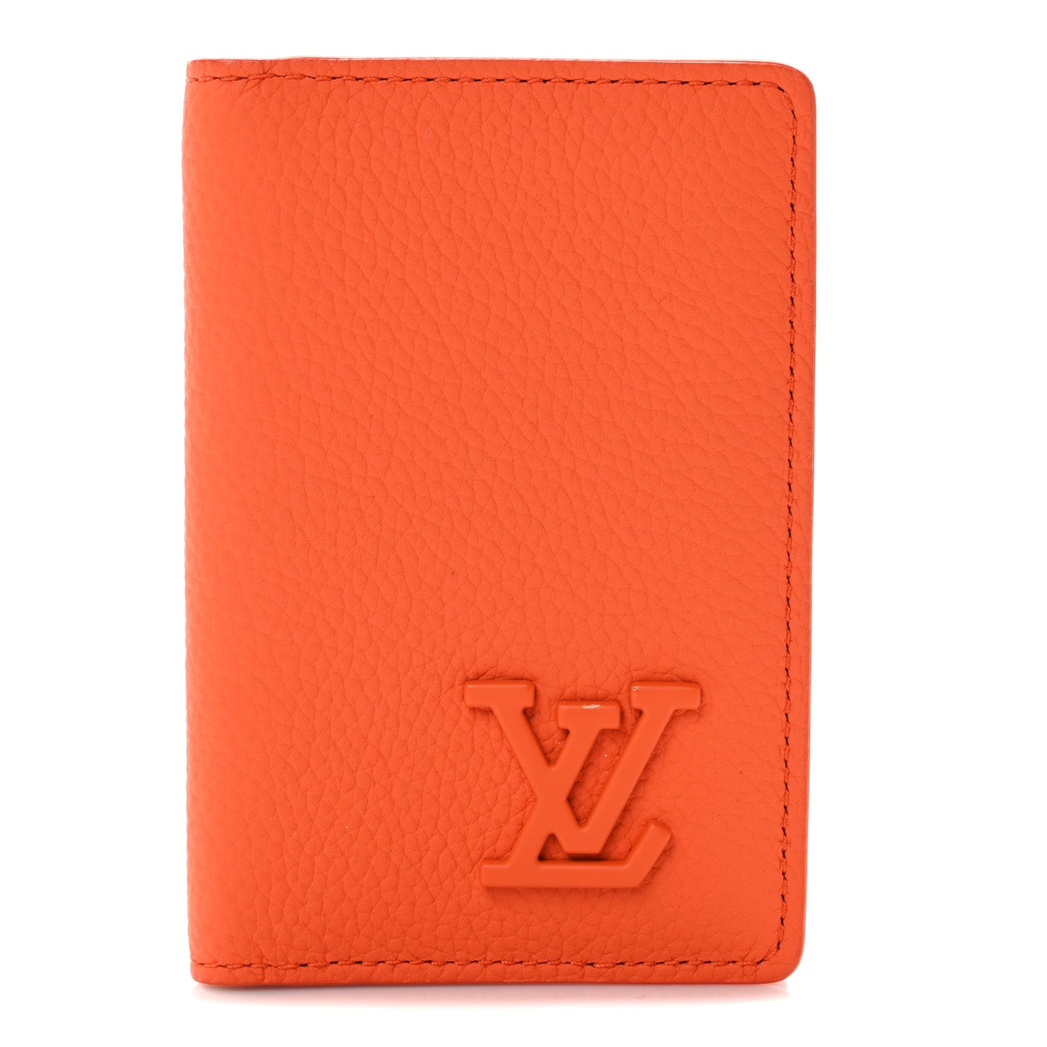 Louis Vuitton Grained Calfskin Pocket Organizer Orange 1 of 6
