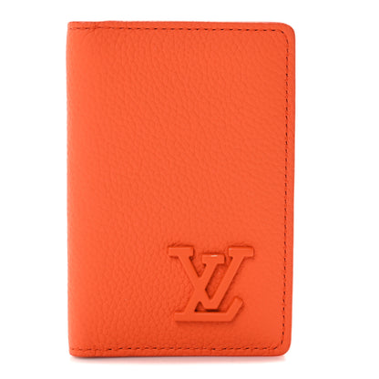 Louis Vuitton Grained Calfskin Pocket Organizer Orange 1 of 6