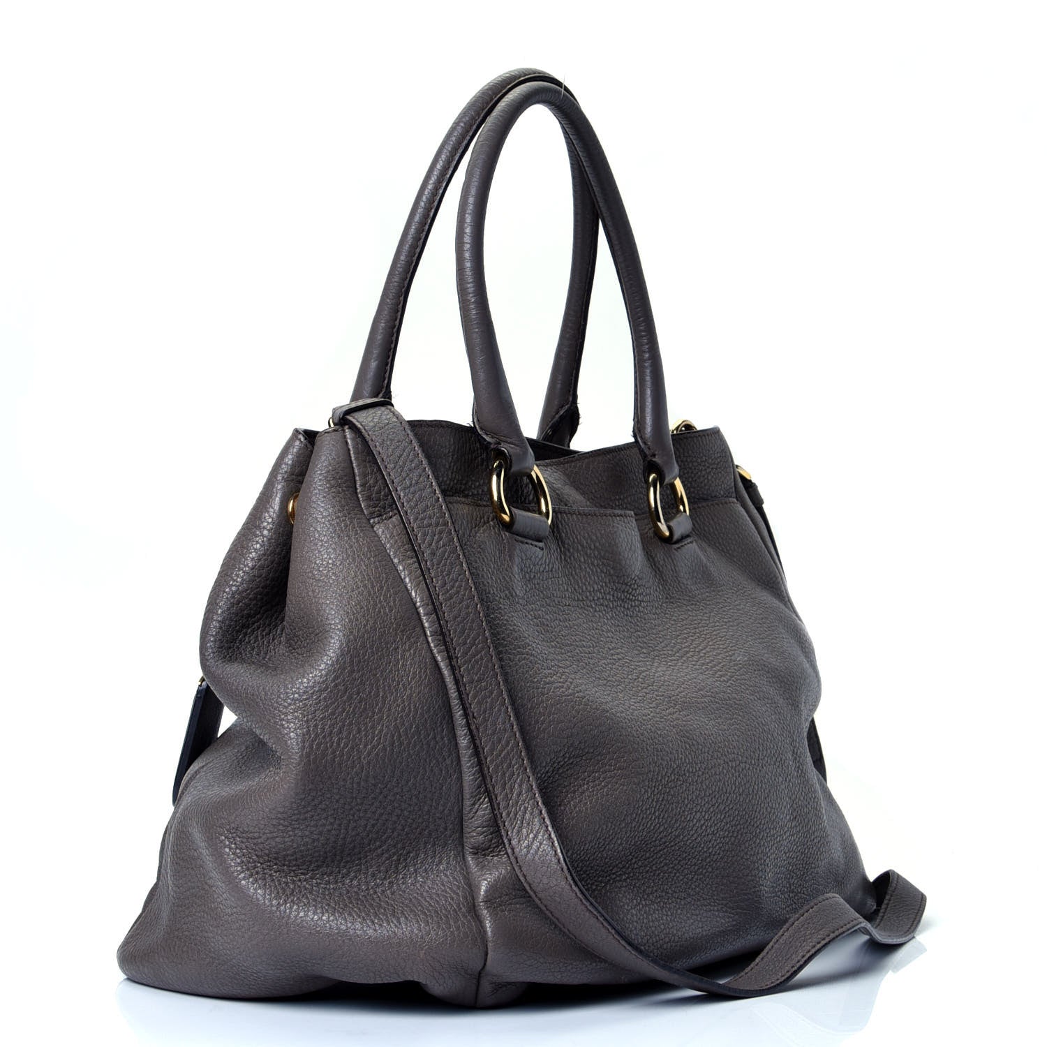 Prada Vitello Daino Tote Grafite 2 of 4