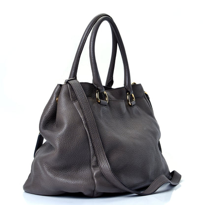 Prada Vitello Daino Tote Grafite 2 of 4