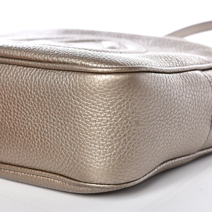 Gucci Metallic Pebbled Calfskin Small Soho Disco Bag Golden Beige 10 of 10